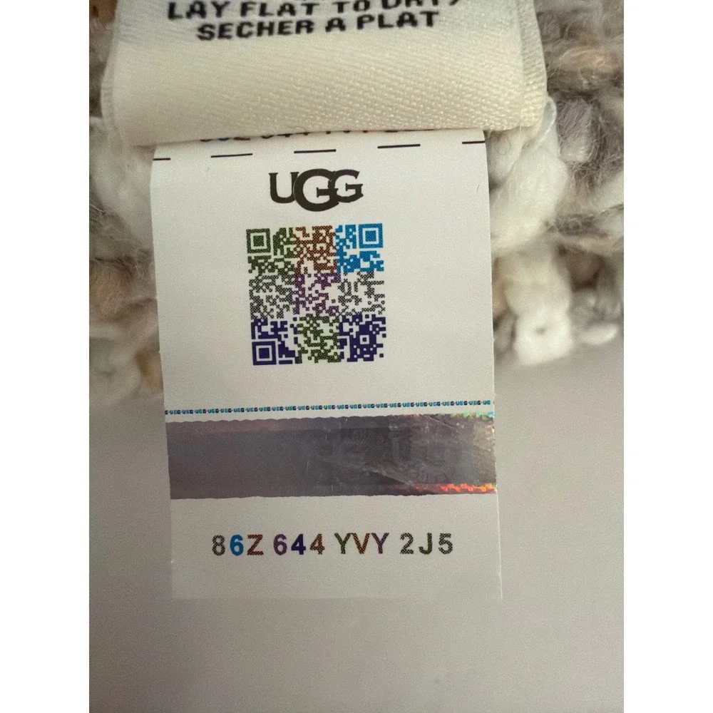 UGG Fingerless Gloves Womens OS Space Dye Wool Blend Chunky Knit Hand Warmers